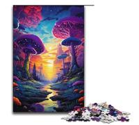 Puzzle en Bois 1000 pièces pour Adultes et Enfants par Jigsaw Fantasy Champignons colorés Puzzles pour Adultes 1000 pièces (38 x 26 cm)