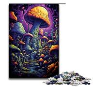 Puzzle en Bois 1000 pièces pour Adultes et Enfants par Jigsaw Fantasy Champignons colorés Puzzles pour Adultes 1000 pièces (75 x 50 cm)