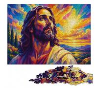 Puzzle en Bois 1000 pièces pour Adultes, Jesus Christ Resurrection Easter | Cadeau puzzle: détails du motif nets pour planifier les différentes zones à son propre rythme.