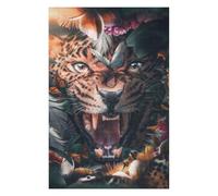 Puzzle en Bois 1000 pièces pour Adultes, Leopard amidst Nature's Symphony