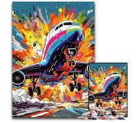 Puzzle en Bois 1000 pièces pour Adultes, Motif Avion, idéal pour Un Divertissement Relaxant, Un Cadeau de Noël ou Une décoration d'intérieur 50x75cm / 19,68x29,52 Pouces.
