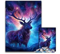 Puzzle en Bois 1000 pièces pour Adultes, Motif cerf, Animaux fantastiques, idéal pour la Maison, Les Anniversaires et Les Voyages, 50x75cm/19,68x29,52 Pouces