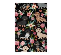 Puzzle en Bois 1000 pièces pour Adultes, Motif Teckel et Fleurs
