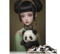 Puzzle en Bois 1000 pièces pour Adultes, Puzzle Mon Petit Panda pour Enfants, Jeux en Famille, Cadeaux de Noël, 1000 pièces (75 x 50 cm)