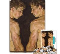 Puzzle en Bois 1000 pièces pour Adultes, Two Muscular Men Facing Each Other