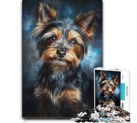 Puzzle en Bois 1000 pièces pour Adultes, Yorkshire Terrier Portrait-1 | Cadeau sans écran pour Noël avec activité sans écran à la maison en intérieur.