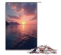 Puzzle en Bois 1000 pièces pour Enfants Niveau de la mer à l'aube décoration d'intérieur 1000 pièces (38 x 26 cm)