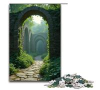 Puzzle en Bois 1000 pièces pour Enfants remparts de la Ville Antique recouverts de vignes décoration d'intérieur 1000 pièces (75 x 50 cm)