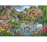 Puzzle en Bois 1000 pièces Refuge d’Oiseaux d’Eau au Jardin