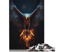 Puzzle en bois 1000 pièces représentant le mythique phénix pour adultes, grand cadeau de Noël, éducatif, intellectuel, amusant, jeu familial (75 x 50 cm)