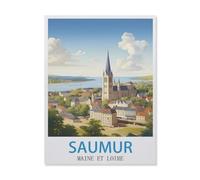 Puzzle en Bois 1000 Pièces，Saumur Maine-et-Loire，Adultes Enfants Assemblage De Puzzles Jouets（75x50cm）-GM8