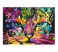 Puzzle en bois 1000 pièces - TREFL - Chat Coloré - Forme irrégulière - Sac et emballage écologiques