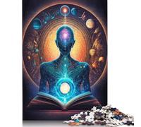 Puzzle en Bois 1000 pièces Univers Zen ésotérique V9, activité familiale, Cadeaux de Noël, 1000 pièces (75 x 50 cm)
