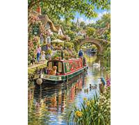 Puzzle en Bois 1000 pièces Voyage Estival Le Long du Canal