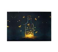 Puzzle en bois 1000 pièces WZYWHJ Beau motif lucioles pour adultes et enfants, parfait pour s'amuser en famille, soulager le stress