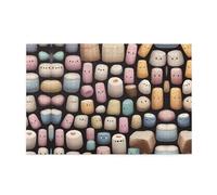 Puzzle en bois 1000 pièces WZYWHJ coloré motif barbe à papa pour adultes et enfants, parfait pour s'amuser en famille, soulager le stress