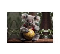 Puzzle en bois 1000 pièces WZYWHJ Coquin Koala imprimé pour adultes et enfants, parfait pour s'amuser en famille, soulager le stress