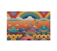 Puzzle en bois 1000 pièces WZYWHJ étrange arc-en-ciel pour adultes et enfants, parfait pour s'amuser en famille, soulager le stress