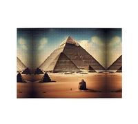 Puzzle en bois 1000 pièces WZYWHJ Rêver des pyramides de Khufu imprimé pour adultes et enfants, parfait pour s'amuser en famille, soulager le stress