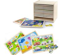 Puzzle en bois 12 puzzles par 24 puzzles sur pied Viga Toys