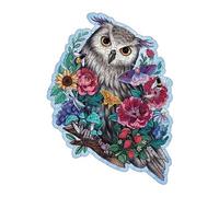 Puzzle en bois 150 pièces Hibou floral