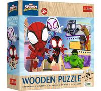 Puzzle en bois 24 Marvel : Brave Spiday et ses amis
