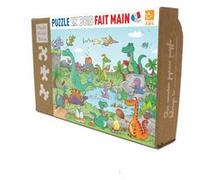 Puzzle en Bois découpé à la Main - Cacouault - Dinosaures - 24 pièces