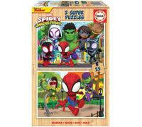 Puzzle en bois 2x25 pièces Spidey & Amazing Friends - EDUCA - Dessins animés et BD - Mixte - 3 ans+