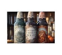 Puzzle en bois 3 bouteilles de bière à motif horizontal de 300 pièces pour la famille, les loisirs et la créativité