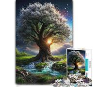 Puzzle en Bois 300 pièces pour Adultes, Enchanted Tree of Life by a Stream | La progression pièce après pièce: un loisir seul ou à plusieurs pendant une soirée calme.