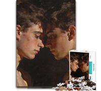 Puzzle en Bois 300 pièces pour Adultes, Two Young Men Facing Each Other