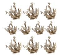 Puzzle en bois 3D de voilier pour adultes, puzzle de bateau à voile en bois, multi-mâts, 16,5 x 5,1 x 15,2 cm, pas de colle ou d'autres outils nécessaires, sans bavure (lot de 10)
