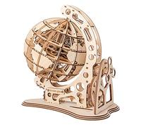 Puzzle en Bois 3D Globe Modèle mécanique DIY Kit d Assemblage Jeu de Construction Éducatif Cadeau Anniversaire pour Les élèves garçons Filles Adolescents Adultes