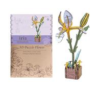 Puzzle en Bois 3D - Kit de Construction de Fleurs Artisanal | Puzzle 3D pour et Adultes - Enfant Décoration Intérieure Loisir Créatif Détente Vitrine Table Centrale