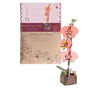 Puzzle en Bois 3D - Kit de Construction Florale | Puzzle en Bois,Décor d'Étagère Centre de Table Projet Familial Activité Scolaire