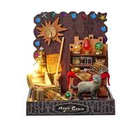 Puzzle en bois 3D - Kit de modèle de maison miniature en bois avec design culturel et structure en bois de qualité supérieure, décoration de bureau et d'étagère pour studio à domicile et bureau