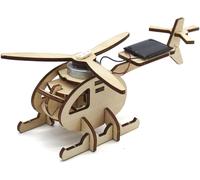 Puzzle en Bois 3D Modèle D'hélicoptère Modèle D'hélicoptère Solaire Jouet D'hélicoptère en Bois Puzzle Jouet Bricolage Kit D'hélicoptère Ornement pour Bureau Bureau Salon Chambre