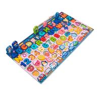 Puzzle en bois - 45 x 22 x 6 cm | Puzzles en bois pour tout-petits | Jouet éducatif préscolaire avec chiffres, fruits, lettres et animaux pour apprentissage précoce et développement Co