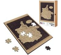 Puzzle en bois 48 Pièces Fabulous - 08 Ardennes Département Carte Ancienne (28 x 20 cm) G