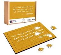 Puzzle en bois 48 Pièces Fabulous - Abbe Pierre Echec Courage Citation (28 x 20 cm) G