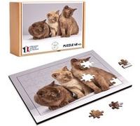 Puzzle en bois 48 Pièces Fabulous - Bebe Chats Siamois Persan Poils Longs (28 x 20 cm) G