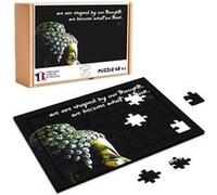 Puzzle en bois 48 Pièces Fabulous - Become Citation Anglais Bouddha (28 x 20 cm) G