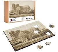 Puzzle en bois 48 Pièces Fabulous - Cathedrale Notre Dame De Paris 1860 (28 x 20 cm) G