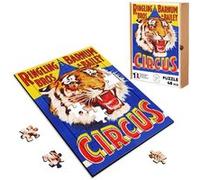 Puzzle en bois 48 Pièces Fabulous - Circus Cirque Tigre Affiche Vintage (28 x 20 cm) G
