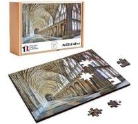 Puzzle en bois 48 Pièces Fabulous - Couloirs de la Cathédrale de Gloucester (28 x 20 cm) G