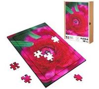 Puzzle en bois 48 Pièces Fabulous - Dahlia Rose Vu du Dessus (28 x 20 cm) Rose G