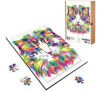 Puzzle en bois 48 Pièces Fabulous - Dessin Chat Multicolor Persan Art (28 x 20 cm) Multicolor G