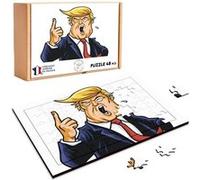 Puzzle en bois 48 Pièces Fabulous - Donald Trump President Caricature (28 x 20 cm) G