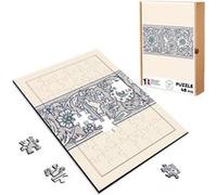 Puzzle en bois 48 Pièces Fabulous - Frise Floral Vintage (28 x 20 cm) G