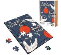 Puzzle en bois 48 Pièces Fabulous - Japon Grue Estampe (28 x 20 cm) G